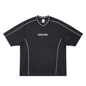 Camisetas de Fútbol Retro Personalizadas de Alta Calidad para Hombre, con Ribetes, Malla Transpirable, Cuello en V, Camisetas Deportivas Lisas para Hombre - Product Image 1