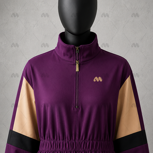 Vêtements de sport modestes pour femmes musulmanes, survêtement long, léger, tenue de sport islamique, logo personnalisé, abaya athlétique, OEM, polyester - Product Image 4