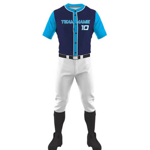 Uniforme de baseball durable et sportif, maillot et pantalon personnalisés avec logo d'équipe, vêtements de sport respirants pour les compétitions. - Product Image 6