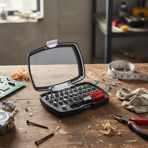 Juego de brocas de 1/4" x 25 mm con acabado de fosfato de zinc, 32 piezas - Product Image 1