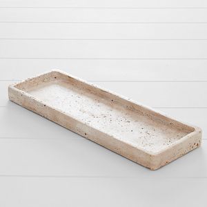 Bandeja de Mármol Travertino Natural Duradera para Accesorios de Baño, Organizador de Cocina y Decoración Interior Moderna para el Hogar - Product Image 1