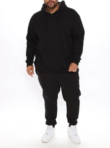 Wholesales Factory Men Heavy <b>Hoodies</b> <b>Plain</b> Blank Black Sports Pullover for Man Running Oversize Sweatshirt - Product Image 3