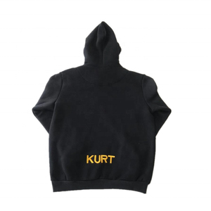 Sudadera con Capucha Negra para Hombre, Logotipo Bordado Personalizado en la Manga Izquierda, Corte Holgado, Ropa Casual de Invierno, 100% Algodón Felpa - Product Image 2