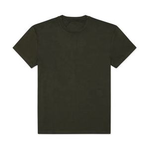 T-shirt gris foncé pour homme en coton à manches courtes, col rond, coupe classique, vêtements de sport décontractés, t-shirt uni - Product Image 6