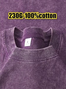Camiseta Oversize para Hombre con Lavado Ácido, 100% Algodón, Suave y Cómoda, Estilo Urbano, Impresión Personalizada en Serigrafía - Product Image 6