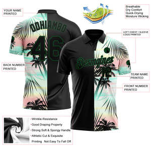 Wholesale <b>Custom</b> Polo Shirt 100% Polyester Sublimation Golf Wear Sports Team Club Uniform OEM Personalized Logo Name Printing - Product Image 4