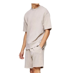 New Arrival Custom Gym Tracksuit Short <b>2</b> <b>Piece</b> <b>Set</b> for <b>Men</b> Wholesale Cotton Jogging Sportswear T Shirt Summer Collection - Product Image 6