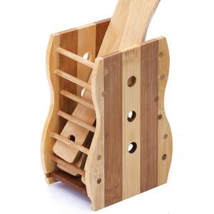 อุปกรณ์ทำครัวไม้ไผ่แท้ ตะหลิวไม้ไผ่ ช้อนตักอาหารแบบมีร่อง  รักษาสิ่งแวดล้อม - Product Image 2