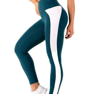 Pantalones de Yoga Personalizados de Cintura Alta con Costuras y Fruncido, Leggings Casuales Elásticos para Entrenamiento con Efecto Scrunch Butt, Transpirables de Spandex/Nylon/Algodón - Product Image 1