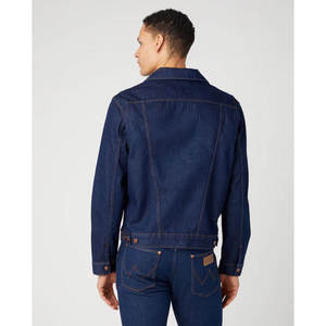 Solid Color Latest Design Men <b>Denim</b> <b>Jacket</b> Stand Custom Relaxed Fit Breathable Eco-Friendly High Street Fashion Reasonable Price - Product Image 2