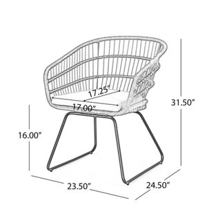 Set da Pranzo Moderno per Esterni da 6 Persone, Tavolo Rettangolare in Legno di Acacia da 183 cm con Sedie in Rattan, Set di 7 Pezzi per Arredamento da Giardino - Product Image 6