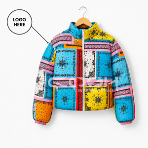 Cosh International Casual Woven Fabric Puffer Jacket with Custom Logo Stand Collar <b>Waterproof</b> <b>Winter</b> <b>Coat</b> - Product Image 1