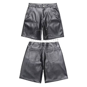 High Quality <b>Men</b> <b>Leather</b> <b>Shorts</b> Mid Canvas OEM Service Solid Casual Breathable Eco-Friendly Quick Dry Windproof Waterproof - Product Image 2