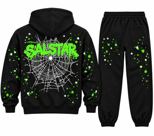 Custom <b>Men</b>’s Black Graphic Hoodie Tracksuit <b>Set</b> Streetwear Pullover Hoodie & Jogger Pants Oversized Urban Casual Sweat Suit - Product Image 2