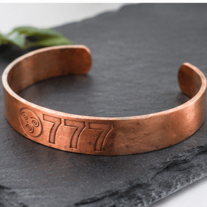 Artisanal Angel Number Pure Copper Spiritual Health Wristband Fashionable Metal Jewelry Exquisite Craftsmanship - Product Image 2