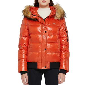 High Quality Winter Coats Women Hooded Shiny Puffer Cotton Waterproof Windproof Breathable for <b>Ladies</b> - Product Image 3