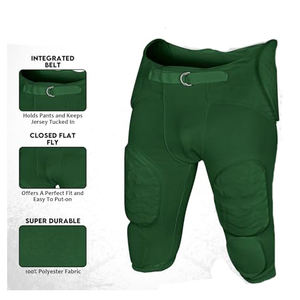 Pantalones de fútbol americano ajustables, ligeros, con cintura con botones, pantalones de fútbol americano, ropa deportiva, fáciles de usar, cómodos - Product Image 4