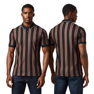 Chemise Homme Unie à Manches Courtes en Tricot Coupe Décontractée Longueur Standard Boutonnée en Polyester Respirant Séchage Rapide OEM - Product Image 1