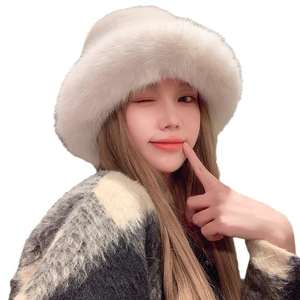 SIDDIQUI HOSINEX Nuevo Sombrero de Pescador de Piel Sintética para Mujer 2024, Laminado, Casual, de Felpa, Teñido sin Costuras, con Lazo, Cálido para Invierno, Venta al por Mayor - Product Image 1