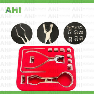 Kit de Aislamiento Dental Completo AHI con Pinzas de Acero, Marco y Punzón Manual para Tratamiento Endodóntico, Certificado CE - Product Image 3