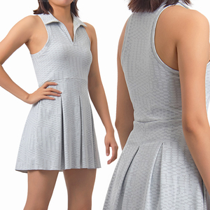 Women Sleeveless Sports Tennis <b>Skirt</b> Soft Nylon Golf Athleisure Dress Active Wear Loose Tennis Dress Made By TRIOTAKE INDUSTRY - Product Image 1