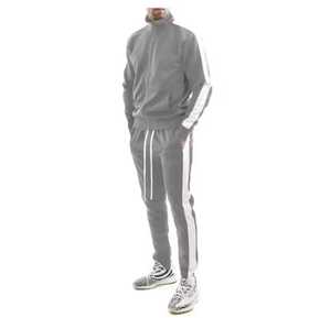 Conjunto Deportivo para Hombre, Manga Larga, Cuello Alto con Cierre, Estilo Deportivo, Ropa de Otoño, Color Sólido, Material de Poliéster, Bolsillos Laterales - Product Image 6