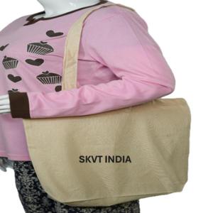 Customized Logo Organic 100% Calico Cotton Tote Bag Eco-Friendly Grocery Shopping Bag Natural Beige Canvas SKVT INDIA Sap17193 - Product Image 1