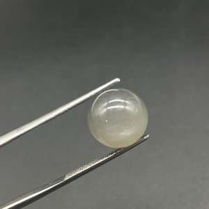 HAYAAT GEMS Pierre de lune grise naturelle, cabochon rond, 7,05 carats |   Polissage lisse du Rajasthan pour la fabrication de bijoux - Product Image 3