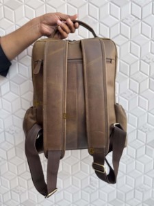 Nouveauté 2026 Sac à dos en cuir véritable style vintage souple pour ordinateur portable, durable, usage quotidien, unisexe, style minimaliste - Product Image 5