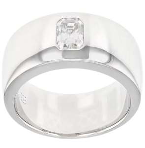 Anillo Solitario de Plata de Ley 925 con Moissanita para Hombre, Engaste de Bisel, Estilo Clásico, Chapado en Oro, Regalo para Compromiso, Boda y Fiesta - Product Image 2