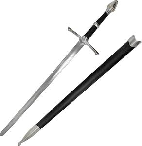 Espada Medieval Forjada a Mano de 41.25” para Una Mano, Hoja Opaca, Venta al Por Mayor OEM Para colección, regalo, exhibición y cosplay en ferias - Product Image 1