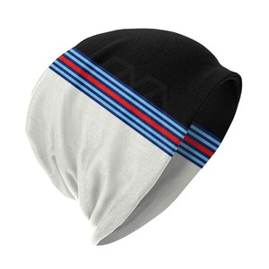 Unisex Acrylic Beanie Hat With Striped Design Black White Blue Red Casual <b>Winter</b> <b>Cap</b> For Adults 56-58CM - Product Image 6