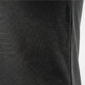 Polo à manches courtes pour homme, noir, avec design rayé gris, tricoté, coupe décontractée régulière - Product Image 5