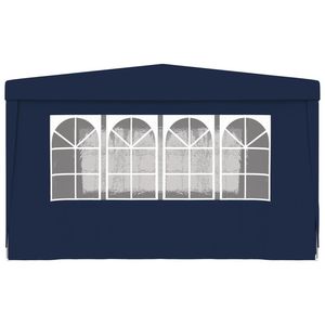 Grande Tenda Pieghevole per Feste in Polietilene Blu e Acciaio per Matrimoni ed Eventi - Product Image 4