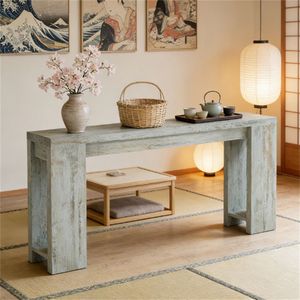 Consolle Decorativa in Legno Stile Rustico per Ingresso, Foyer e Divano - Product Image 2