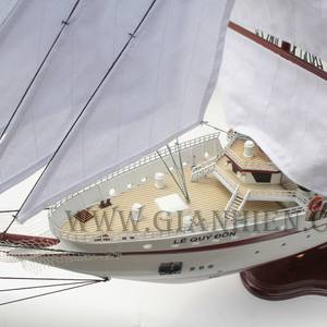 LE QUY DON - Maqueta de Barco de Vela Vietnamita Hecha a Mano en Madera, Tamaño 60cm - Product Image 6
