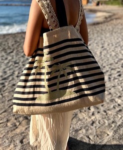 High Quality Handmade Jute <b>Bags</b> Letter Pattern <b>Medium</b> Size Washable for Fashion Shopping Eco-Friendly Lifestyle Worldwide Supply - Product Image 3