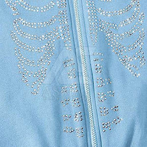 Sweat à capuche zippé pour femme avec strass et cristaux scintillants, style streetwear décontracté - Product Image 5