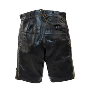 Lederhosen bavaroises de qualité supérieure pour hommes, vêtements traditionnels allemands pour l'Oktoberfest, shorts en cuir véritable - Product Image 2
