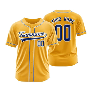 Maillot de baseball pour homme, prix de gros, personnalisable, nom et numéro du joueur, polyester, pour équipe. - Product Image 1