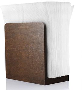 Porte-serviettes élégant en bois et métal pour cuisine moderne, table à manger, bar à domicile, café - Design durable et fonctionnel, fait main - Product Image 4