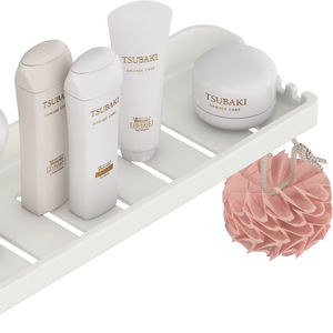 ชั้นวางของในห้องน้ำแบบติดผนัง ไม่ต้องเจาะ ติดตั้งง่ายด้วยกาว สำหรับเก็บแชมพู สบู่ และอุปกรณ์ในห้องน้ำ - Product Image 1