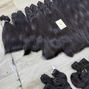 Extensiones de Cabello Humano Premium con Cutículas Alineadas, Ondulado Natural, Liso, Negro Natural, en Paquetes - Product Image 6