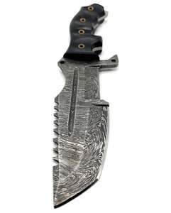 Handcrafted Damascus Steel Heavy Duty <b>Craft</b> <b>Tool</b> Black Ergonomic Handle Display Piece - Product Image 3