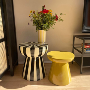 New Arrivel Colorful MDF Lacquer <b>Stool</b> Modern Round Shape Sustainable Furniture Wholesale Bulk Supplier Home Decor Seating - Product Image 5