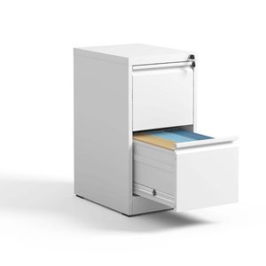 Armadietto Verticale in Metallo a 2 Cassetti con Serratura per Documenti A4/Letter, per Ufficio o Casa, Armadietto Verticale in Acciaio - Product Image 1