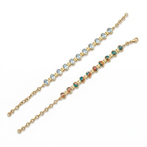 Trendy Mixed Lucky Charm Women's <b>Bracelet</b> Silver Plated Brass <b>Copper</b> Schistose Style Geometry Cute Lovers Pattern Anniversary - Product Image 1