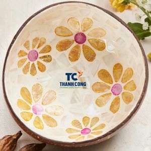 Maximice la rentabilidad directamente del proveedor de VIETNAM: Cuenco de laca de cáscara de coco natural al por mayor, cuenco de nácar. - Product Image 1