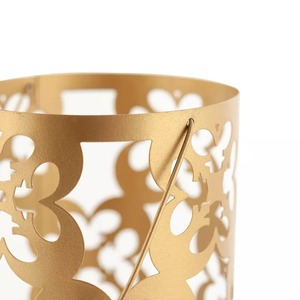 Candelabro de Aluminio Dorado Tallado a Mano, 26 cm de Alto, Ecológico, Duradero, Decoración Religiosa para el Hogar - Product Image 2