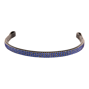 Diadema de cuero indio Horsekraft de tres hileras con cristales negros, diseño elegante y transpirable, personalizable, a la moda 2026 - Product Image 4